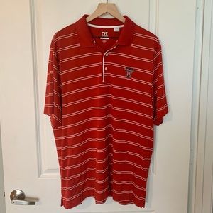 Texas Tech Cutter and Buck Men’s XL Striped Polo